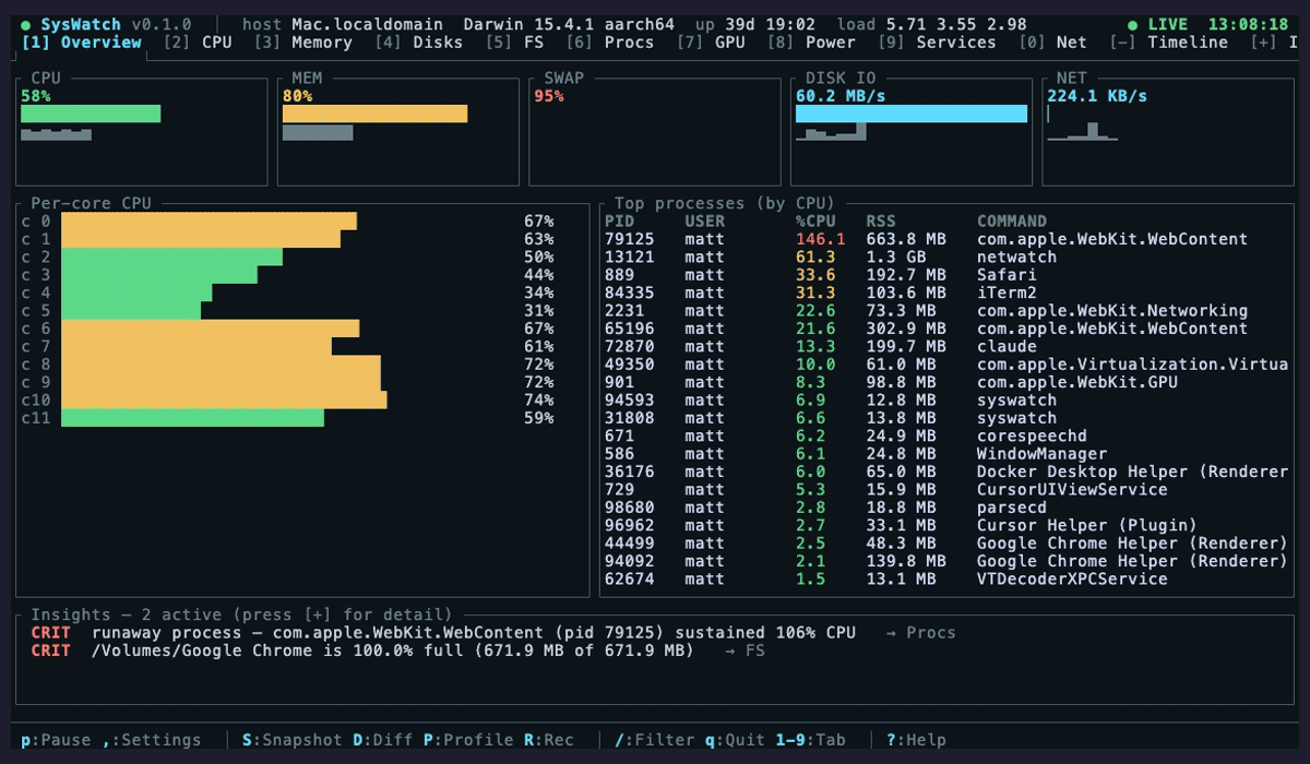 syswatch TUI demo